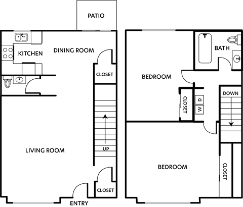 Pleasant Ridge 2 Bed 1.5 Bath 1060 SF